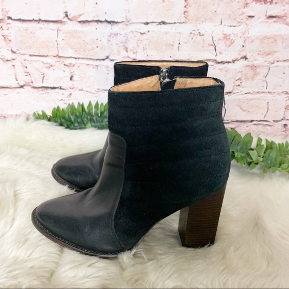 Madewell Lindley Suede Quilted Black Booties Size 8.5 - Picture 6 of 9